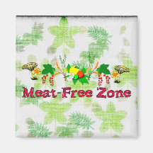 Zone sans viande aimants pour réfrigérateur