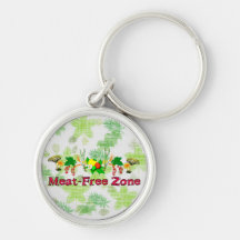 Zone sans viande porte-clef