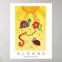 zonnig vriendenposter