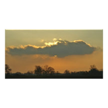 Zonsondergang in natuurgebied foto wenskaarten
