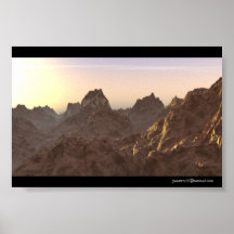 Zonsopgang die - zich lang bevinden print