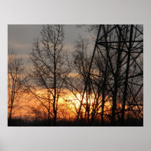 Zonsopgang en Toren Poster