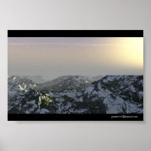 Zonsopgang - Wit panorama Poster