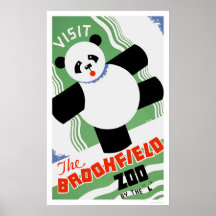 Zoo de Brookfield de panda WPA 1938 Posters