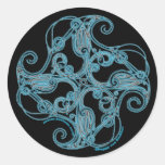 Zoomorphic Keltische Zwarte Stickers van de Kraan,