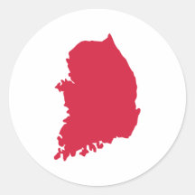 Zuid-Korea Ronde Stickers