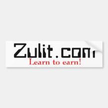 Zulit.com de stickerRood/Zwarte van de Bumper Bumperstickers