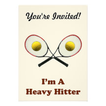 Zwaar Tennis Hitter Custom Uitnodigingen