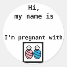zwanger met jongen/meisjestweelingensticker