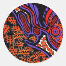 ZWART BINNENDRINGEN RONDE STICKER