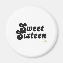 Zwart en Zilveren snoepje Zestien Magneet