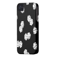 Zwart-wit dobbel Druk - Douane iPhone 4 Case-Mate Hoesjes