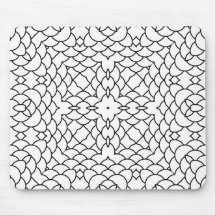 Zwart-wit Geometrisch Patroon Muis Mat