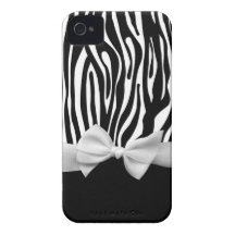 Zwart-wit Gestreept grafische strepen & lint iPhone 4 Covers