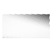 Zwart-wit Halftone Geweven Stip Gepersonaliseerde Fotokaarten