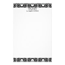 zwart wit patroon briefpapier