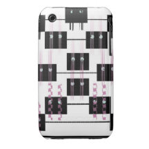 Zwart-witte oogdozen iPhone 3 cases