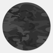 Zwarte Camo om Stickers
