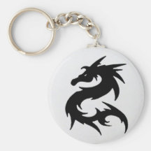 Zwarte Draak Keychain Sleutel Hanger