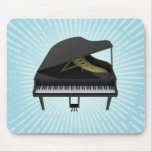 Zwarte Grote Piano: 3D Model: Mousepad Muis Matten