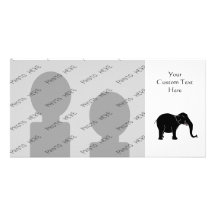 Zwarte het Lachen Olifant Fotokaarten