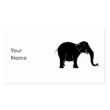 Zwarte het Lachen Olifant Visitekaartjes