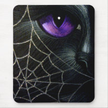 ZWARTE KAT & WEB Mousepad Muis Mat