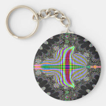 Zwarte rond het Abstracte Art. van Kleuren Sleutelhangers
