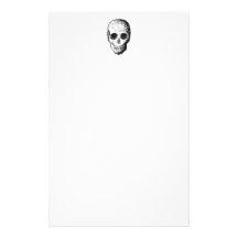 Zwarte Schedel Gpersonaliseerd Briefpapier
