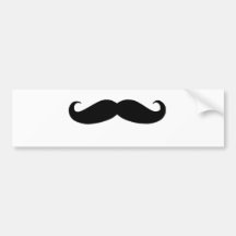 Zwarte Snor of Zwarte Snor voor de Giften van de P Bumpersticker