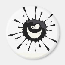 Zwarte Splat Koelkast Magneet