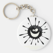 Zwarte Splat Sleutel Hanger