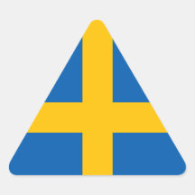 Zweden - Zweedse Vlag Driehoek Sticker