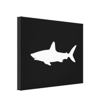 Zwemmende Haai Stretched Canvas Afdrukken