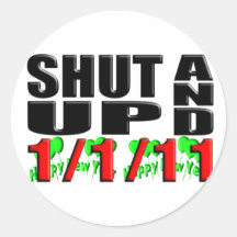 ZWIJG EN 1-1-11 (Gelukkig Nieuwjaar) Sticker
