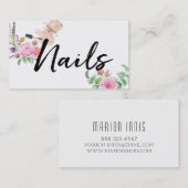 Μ Beauful Floral Nails Visitekaartje (Voorkant / Achterkant)