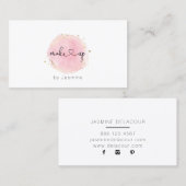 Μ Beauful Pink make up Visitekaartje (Voorkant / Achterkant)