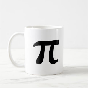 π Pi Zwart Schrift Koffiemok