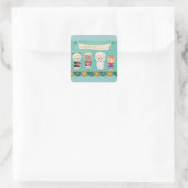 З Днем нар о д ж е н н я Vierkante Sticker (Tas)