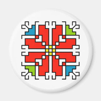 М0041 Magnet Bulgaars folkmotief shevitsa rood Magneet