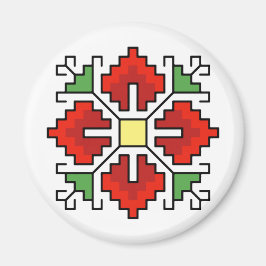 М0061 Magnet Bulgaars folkmotief shevitsa rood Magneet