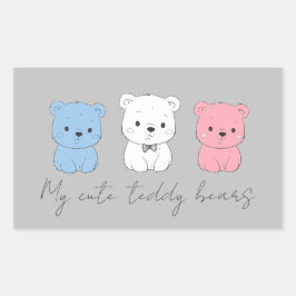 С beer krab, tekenen voor kinderen rechthoekige sticker