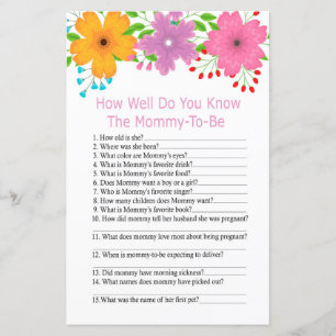 С bloemen Hoe goed ken je het baby shower spel?
