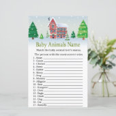 С hristmas Baby Animals Naam baby shower (Staand voorkant)