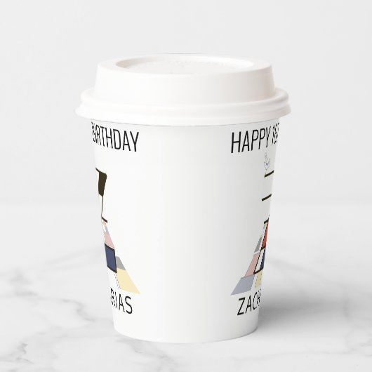С ol Neoplasticisme Style Monogram. Letter Z Papieren Bekers (Links)