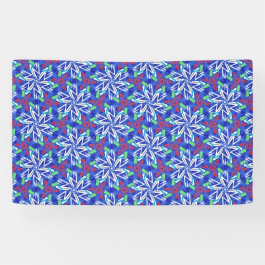 С sneeuwvlokken spandoek (Horizontaal)