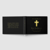 С ustom Foil Funeral Memorial Guest Book (Complet)