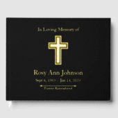 С ustom Foil Funeral Memorial Guest Book (Recto)