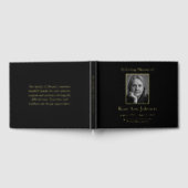 С ustom Foil Funeral Memorial Guest Book (Complet)