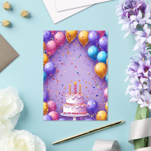 Сkleurrijke verjaardagskunst acryl uitnodigingen (Insitu (Huwelijk))